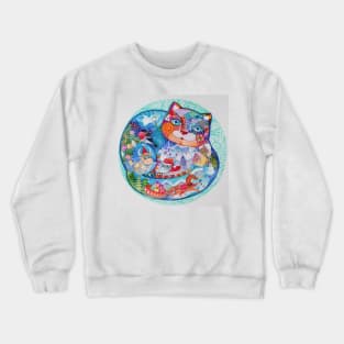 Christmas cat Crewneck Sweatshirt